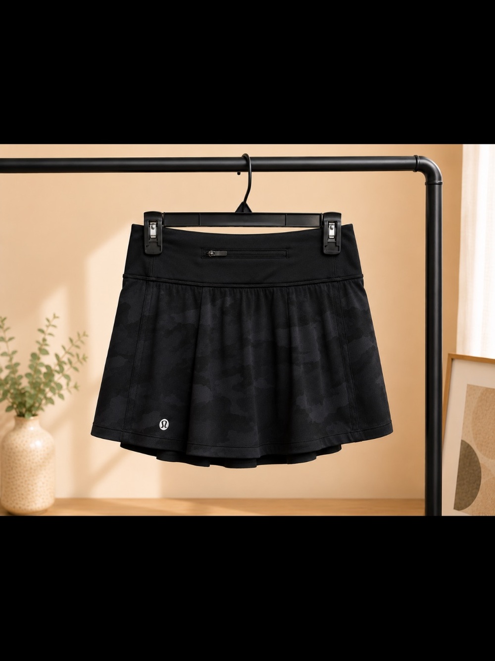 lululemon athletica Black Skater Tennis Skirt with Zip Pocket